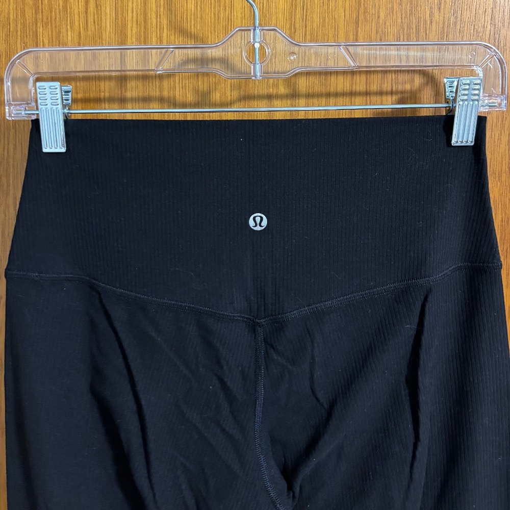 Black Lululemon Align Ribbed Leggings